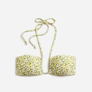 NWT J. Crew Halter bikini top in Liberty® Eliza's Yellow fabric - Small